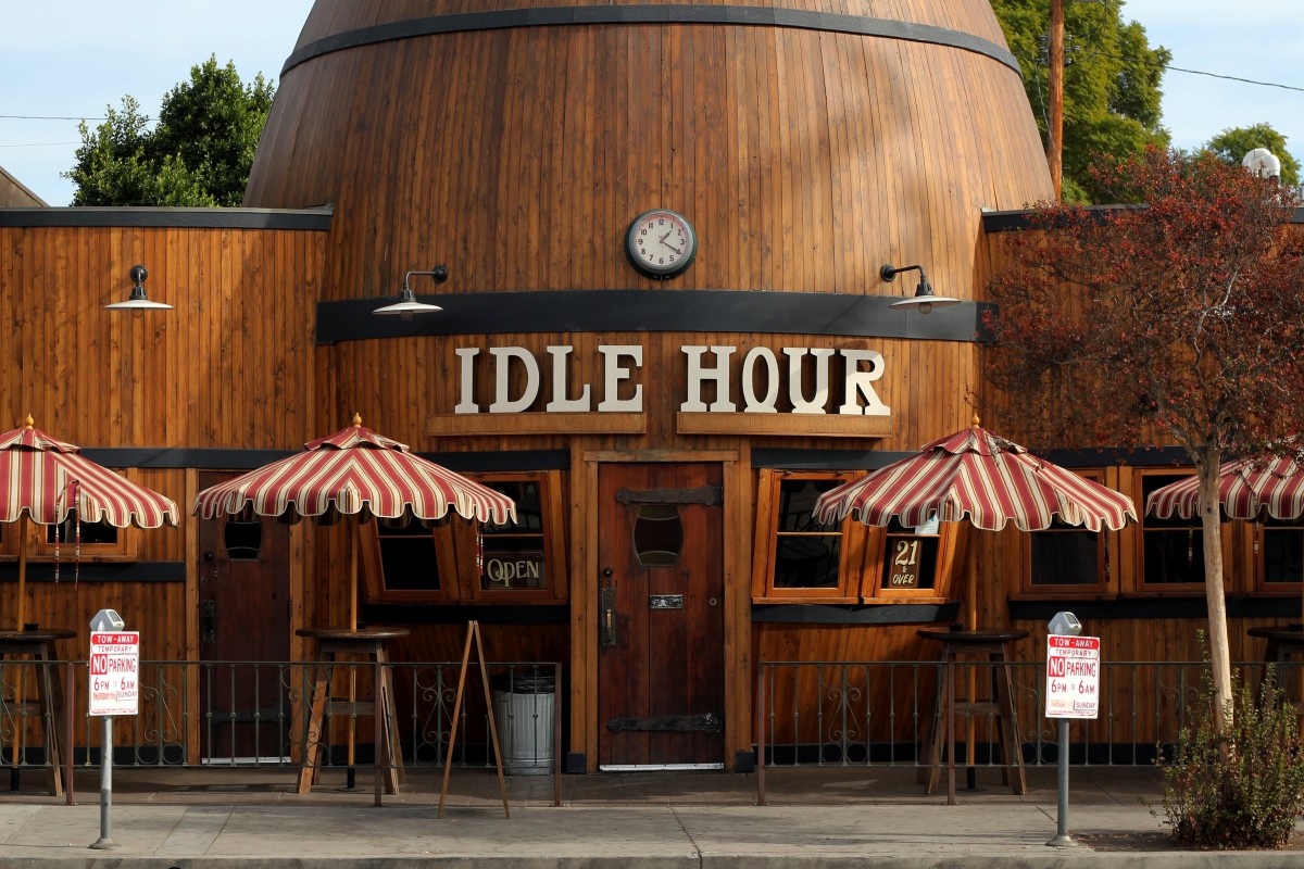 Bar with sign saying 'Idle Hour'